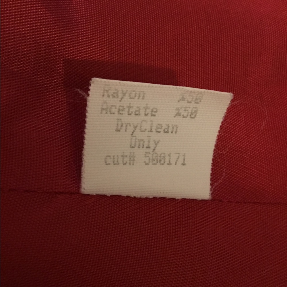CHIC & CRAZY by RINA ROSSI Long Red Jacket Size 6 - Picture 4 of 5